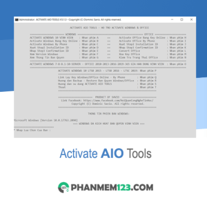 Activate AIO Tools 2023 - Kích hoạt Windows, Office mọi phiên bản