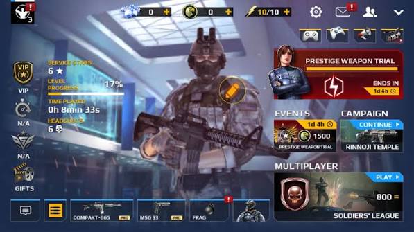 Modern Combat 5 mod apk screenshot