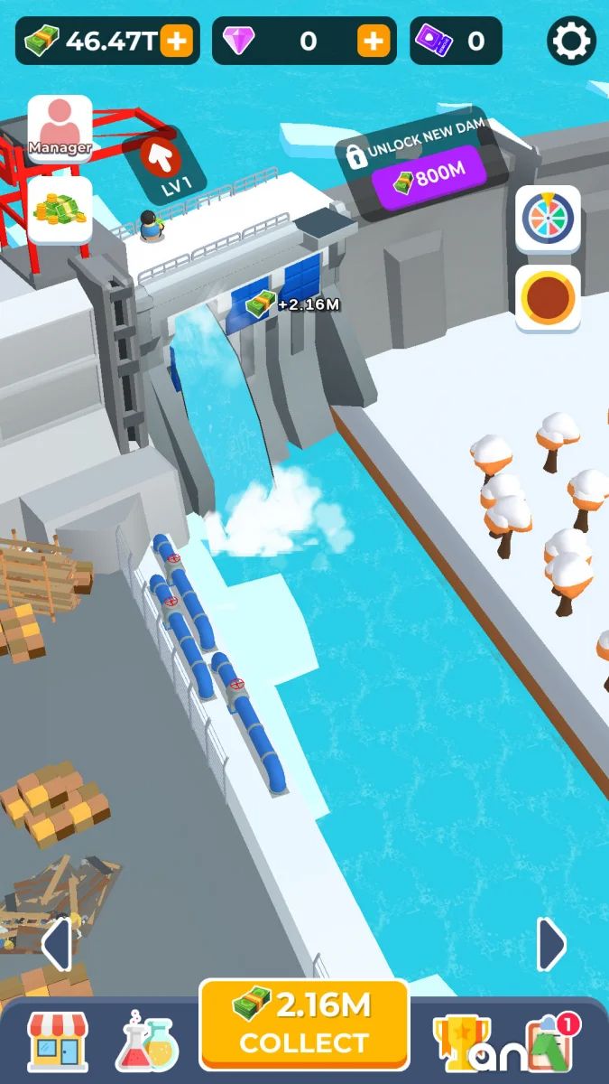 Đánh giá Dam Builder MOD APK 0.8.8 - Vô Hạn Tiền và Kim Cương download Dam Builder