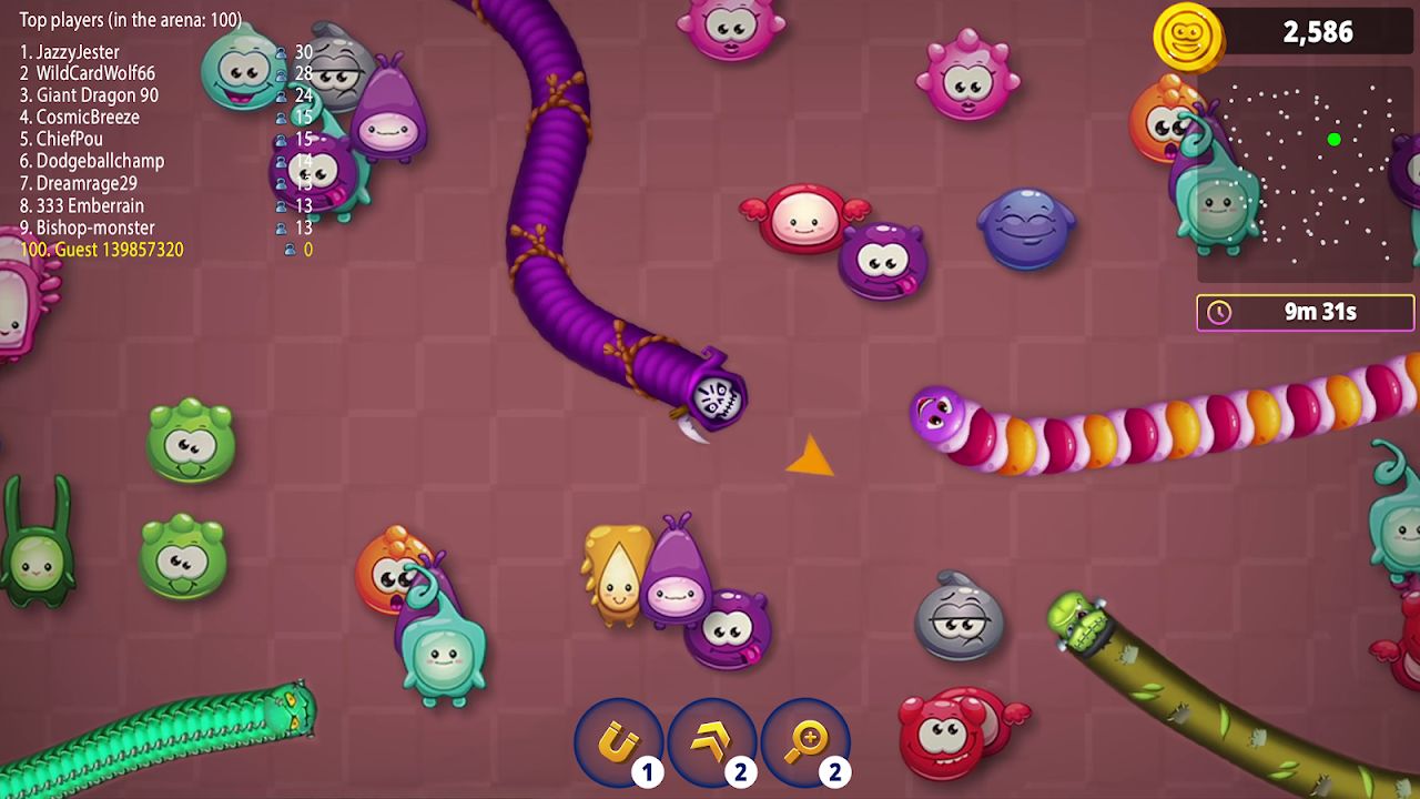 Worms Zone .io mod apk screenshot