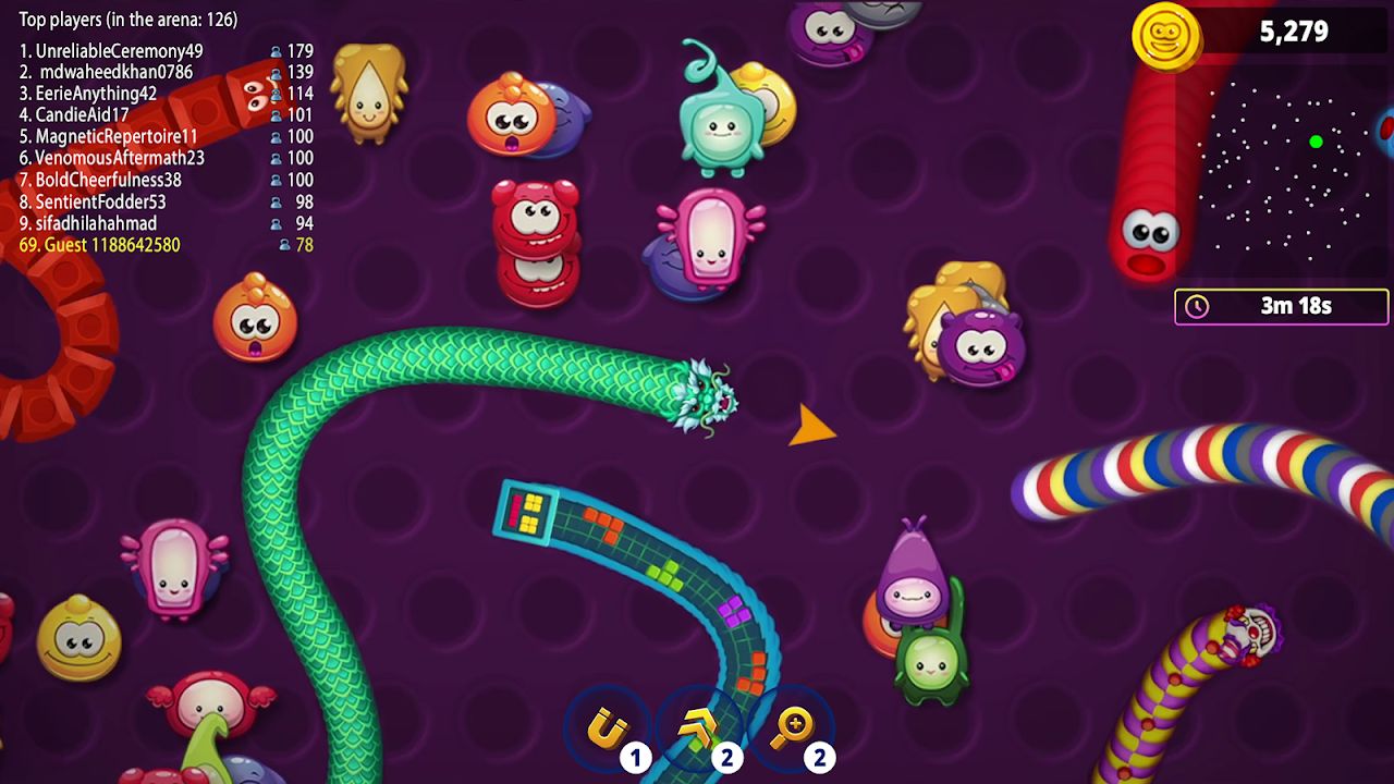 Worms Zone .io mod apk screenshot