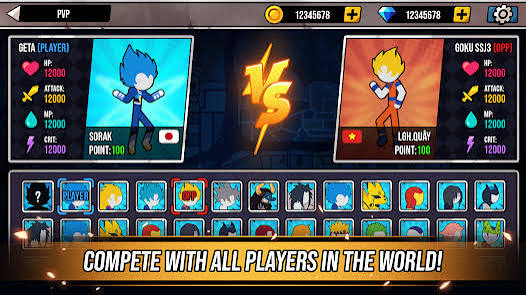 Super Stickman Dragon Warriors mod apk screenshot