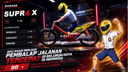 Tải Pro Drag Bike Racing Indonesia MOD APK 1.6 - Vô hạn tiền download Pro Drag Bike Racing Indonesia-mod